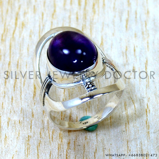 Amethyst 925 Sterling Silver Ring (SJWR-3301)