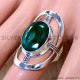 Emerald 925 Sterling Silver Ring (SJWR-3302)