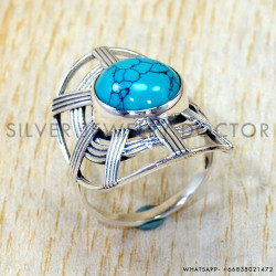 Turquoise 925 Sterling Silver Ring (SJWR-3303)