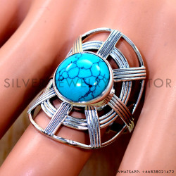 Turquoise 925 Sterling Silver Ring (SJWR-3303)