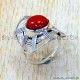 Coral 925 Sterling Silver Ring (SJWR-3306)