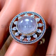 Rainbow Moonstone 925 Sterling Silver Ring (SJWR-3308)