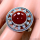 Carnelian 925 Sterling Silver Ring (SJWR-3309)