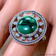 Malachite 925 Sterling Silver Ring (SJWR-3310)
