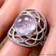 Rose Quartz 925 Sterling Silver Ring (SJWR-3314)