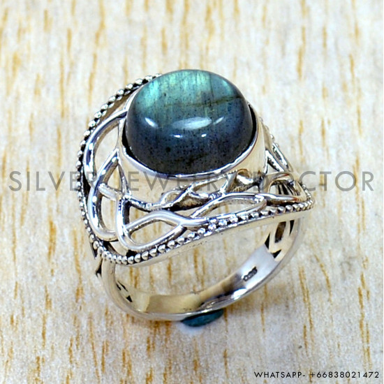 Labradorite 925 Sterling Silver Ring (SJWR-3316)