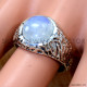 Rainbow Moonstone 925 Sterling Silver Ring (SJWR-3322)