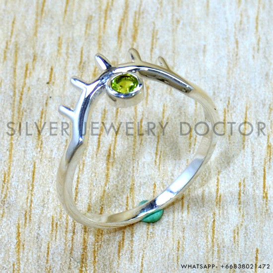 Peridot 925 Sterling Silver Ring (SJWR-3327) Peridot 925 Sterling Silver Ring (SJWR-3327)