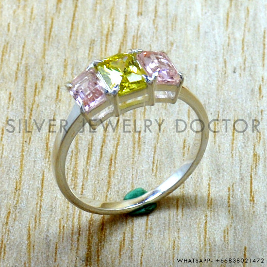 Rose Quartz 925 Sterling Silver Ring (SJWR-3328) Rose Quartz 925 Sterling Silver Ring (SJWR-3328)