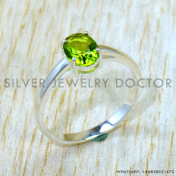 Peridot 925 Sterling Silver Ring (SJWR-3331)