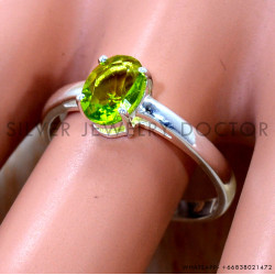 Peridot 925 Sterling Silver Ring (SJWR-3331)
