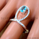 Blue Topaz 925 Sterling Silver Ring (SJWR-3339)