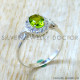 Peridot 925 Sterling Silver Ring (SJWR-3346)