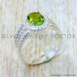 Peridot 925 Sterling Silver Ring (SJWR-3350) Peridot 925 Sterling Silver Ring (SJWR-3350)