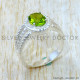 Peridot 925 Sterling Silver Ring (SJWR-3350)