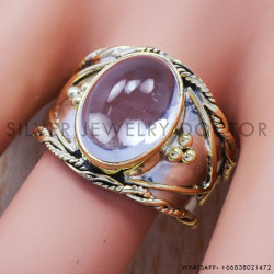 Amethyst 925 Sterling Silver Bangles (SJWR-340)