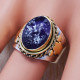 Amethyst Gemstone 925 Sterling Silver And Brass Jewelry Wholesale Ring SJWR-350