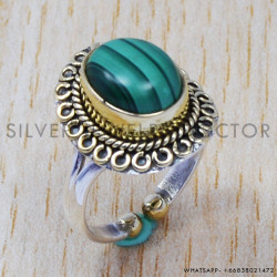 Malachite 925 Sterling Silver Ring (SJWR-357)