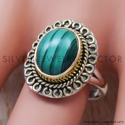 Malachite 925 Sterling Silver Ring (SJWR-357)