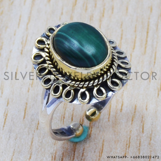 Malachite 925 Sterling Silver Ring (SJWR-363) Malachite 925 Sterling Silver Ring (SJWR-363)