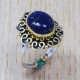 Lapis Lazuli Gemstone 925 Sterling Silver And Brass Jewelry Wholesale Ring SJWR-366