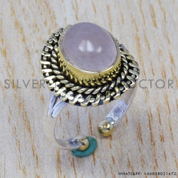 Rose Quartz 925 Sterling Silver Ring (SJWR-368)