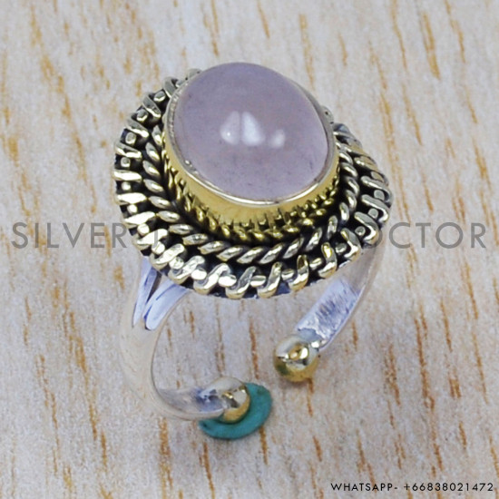 Rose Quartz 925 Sterling Silver Ring (SJWR-368) Rose Quartz 925 Sterling Silver Ring (SJWR-368)