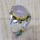 Rose Quartz 925 Sterling Silver Ring (SJWR-374)