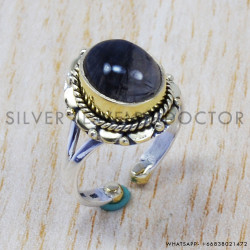 Black Rutile 925 Sterling Silver Ring (SJWR-380) Black Rutile 925 Sterling Silver Ring (SJWR-380)