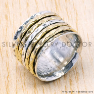 925 Sterling Silver & Brass Authentic Jewelry Wholesale Price Rings SJWR-41 925 Sterling Silver & Brass Authentic Jewelry Wholesale Price Rings SJWR-41