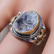 925 Silver And Brass Jewelry Rough Harkimar Diamond Factory Direct Ring SJWR-425