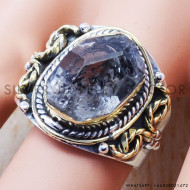 925 Sterling Silver And Brass Rough Harkimar Diamond Jewelry Wholesale Rings SJWR-426 925 Sterling Silver And Brass Rough Harkimar Diamond Jewelry Wholesale Rings SJWR-426