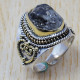 Wholesale Price Harkimar Rough Diamond 925 Sterling Silver And Brass Jewelry Ring SJWR-433