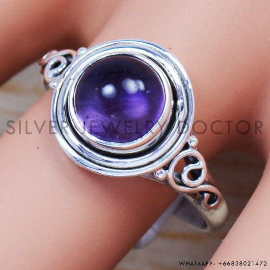 Amethyst 925 Sterling Silver Ring (SJWR-443) Amethyst 925 Sterling Silver Ring (SJWR-443)