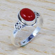 Coral Gemstone Authentic 925 Pure Silver Jewelry Finger New Ring SJWR-451