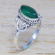 Wholesale Price 925 Sterling Silver Jewelry Green Onyx Gemstone Ring SJWR-455