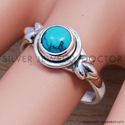 Turquoise 925 Sterling Silver Ring (SJWR-459)