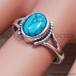 Turquoise 925 Sterling Silver Ring (SJWR-460)