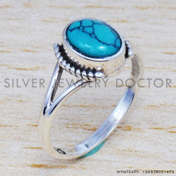 Turquoise 925 Sterling Silver Ring (SJWR-460)