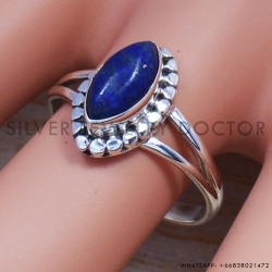 Real 925 Sterling Silver Jewelry Magnificent Lapis Lazuli Gemstone Rings SJWR-462 Real 925 Sterling Silver Jewelry Magnificent Lapis Lazuli Gemstone Rings SJWR-462