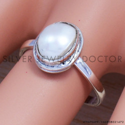 Pearl 925 Sterling Silver Ring (SJWR-466) Pearl 925 Sterling Silver Ring (SJWR-466)
