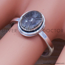 Black Rutile 925 Sterling Silver Ring (SJWR-471) Black Rutile 925 Sterling Silver Ring (SJWR-471)