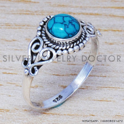 Turquoise 925 Sterling Silver Ring (SJWR-476)