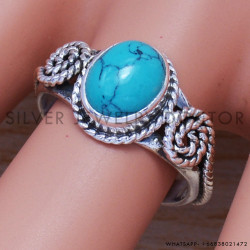 Turquoise 925 Sterling Silver Ring (SJWR-481) Turquoise 925 Sterling Silver Ring (SJWR-481)