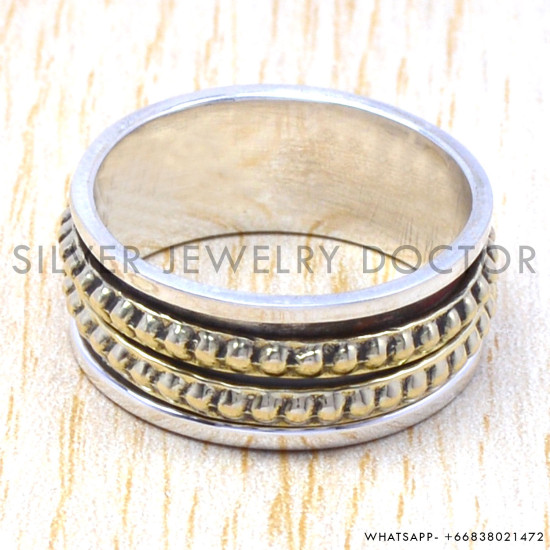 Beautiful Handmade 925 Sterling Silver & Brass Jewelry Magnificent Rings, made in Thailand SJWR-49 Beautiful Handmade 925 Sterling Silver & Brass Jewelry Magnificent Rings, made in Thailand SJWR-49