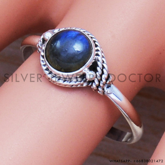 Labradorite 925 Sterling Silver Ring (SJWR-495) Labradorite 925 Sterling Silver Ring (SJWR-495)