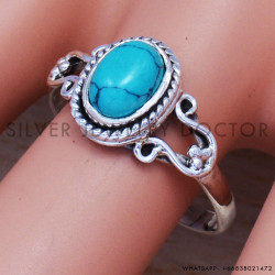 Turquoise 925 Sterling Silver Ring (SJWR-501) Turquoise 925 Sterling Silver Ring (SJWR-501)