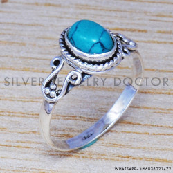 Turquoise 925 Sterling Silver Ring (SJWR-501)