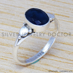 Sapphire 925 Sterling Silver Ring (SJWR-504)