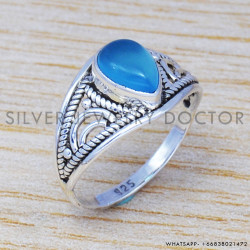 Chalcedony 925 Sterling Silver Ring (SJWR-514)